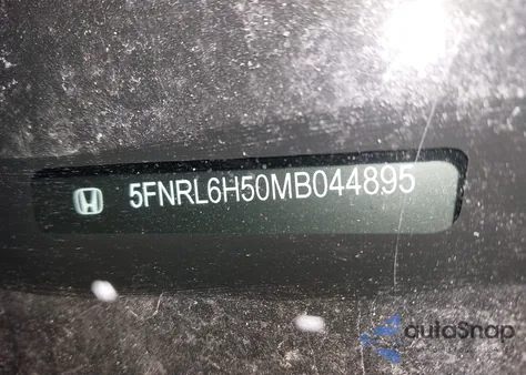 2021 Honda Odyssey Ex z USA, uszkodzony, nr VIN 5FNRL6H50MB044895